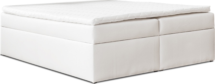 Eka Kontinentální čalouněná postel Classic - Cassablanca Bílá (180x200 cm)