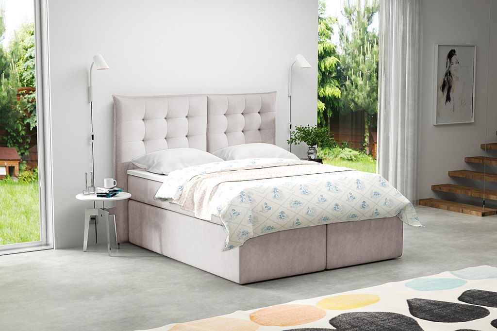 Eka Kontinentální čalouněná postel Soft - Cassablanca (90x200 cm)