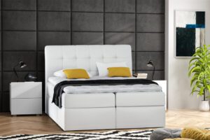 Eka Kontinentální čalouněná postel Lory - Eko-kůže (120x200 cm)