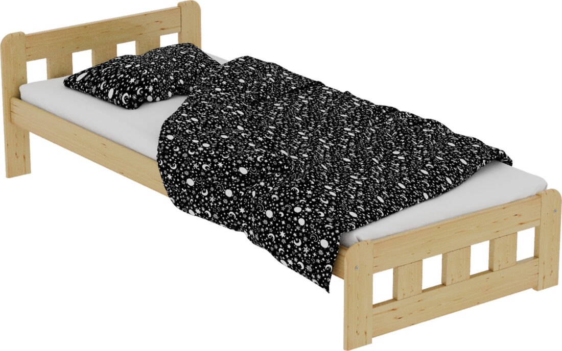 Maxi Zvýšená postel z masivu Nikola  - barva Borovice