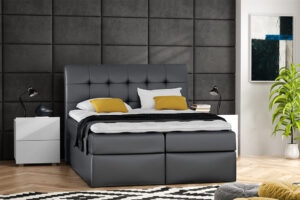 Eka Kontinentální čalouněná postel Lory - Eko-kůže (180x200 cm)