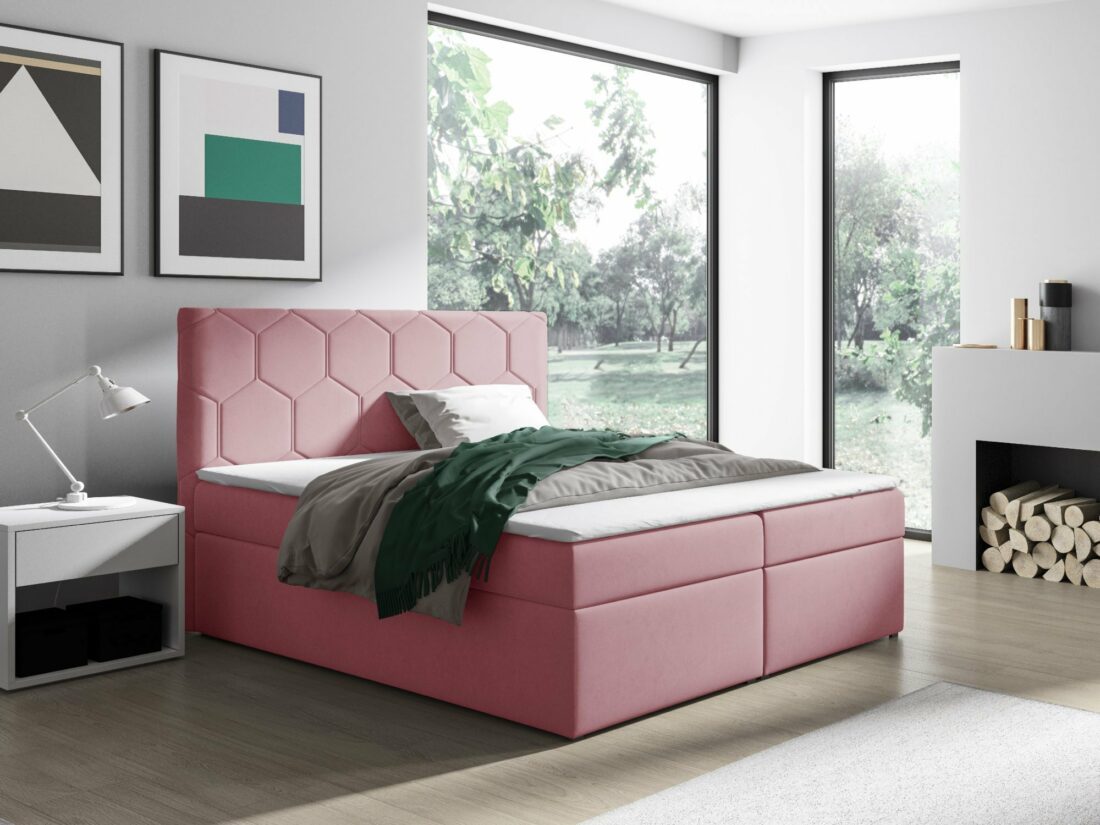 Eka Kontinentální čalouněná postel MEDOX -  (160x200 cm)