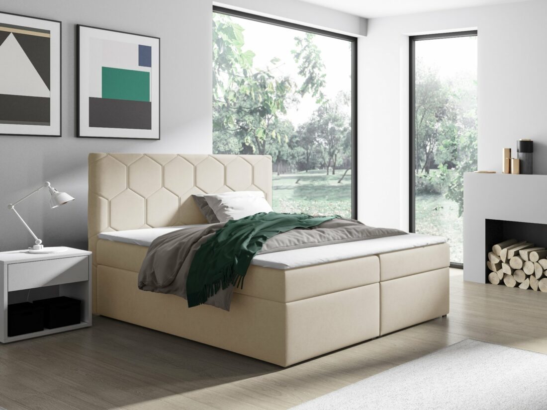 Eka Kontinentální čalouněná postel MEDOX -  (90x200 cm)