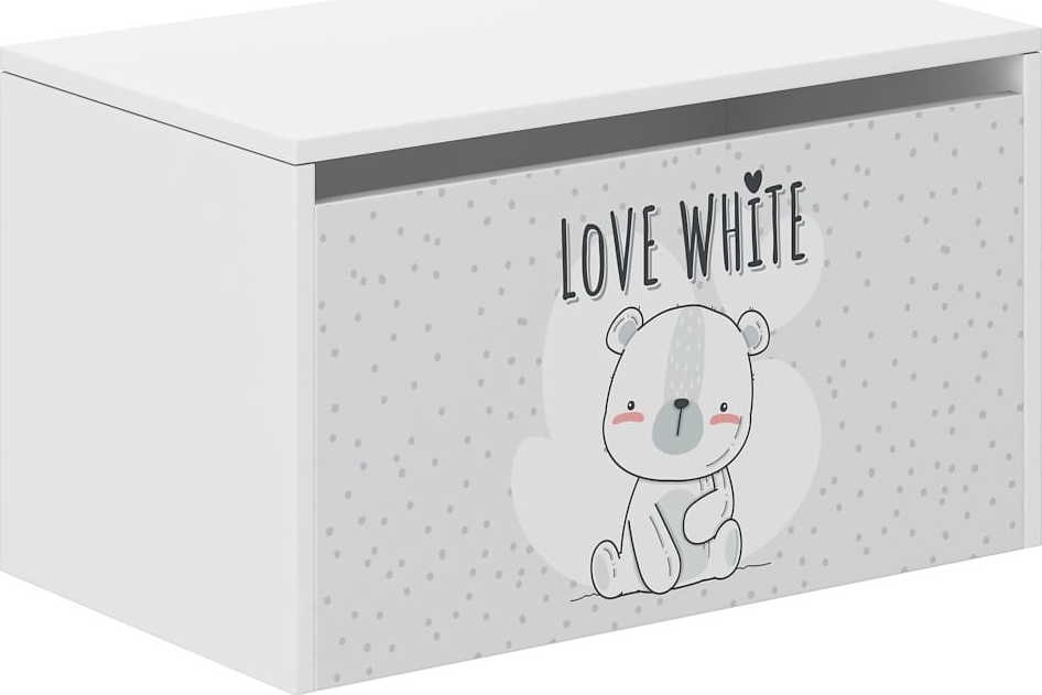 WD Dětský box na hračky  - Bílý medvídek