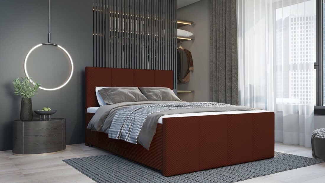 SFAB Kontinentální čalouněná postel MILANO (140x200 cm)