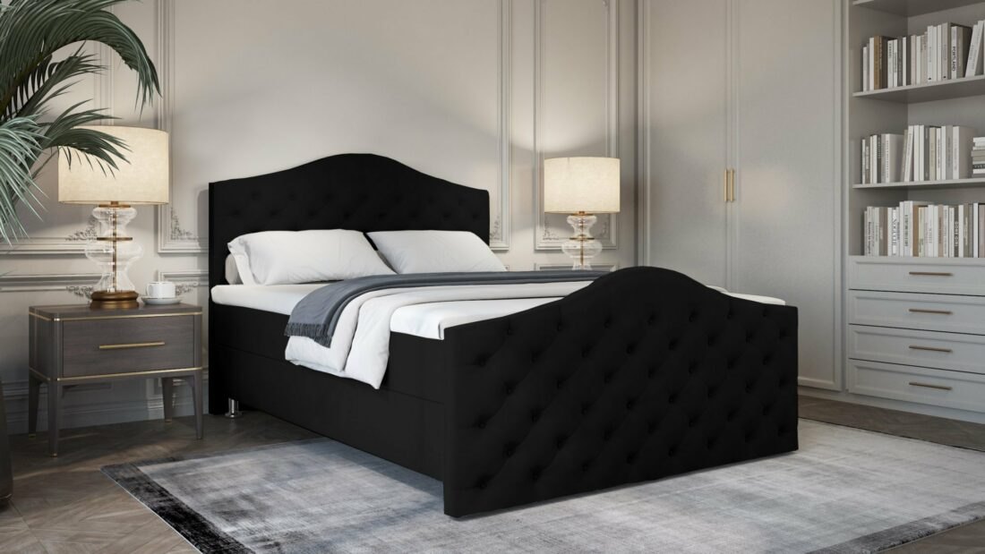 SFAB Kontinentální čalouněná postel ROMA (160x200 cm)