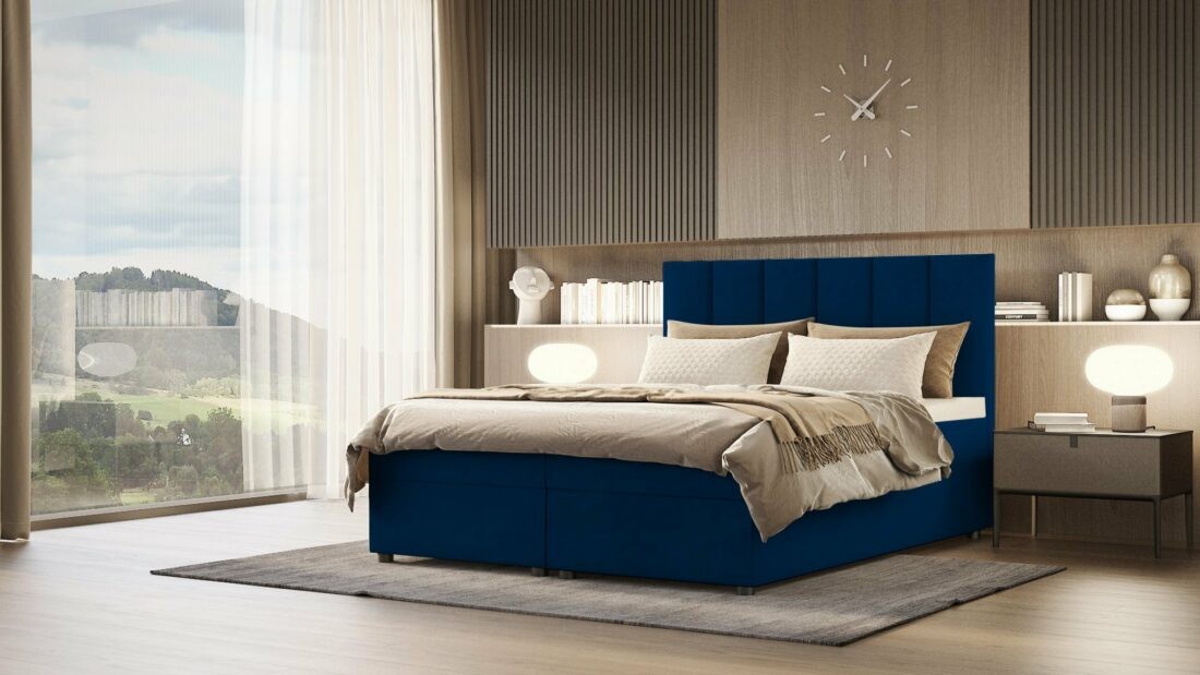 SFAB Kontinentální čalouněná postel VENUS (160x200 cm)