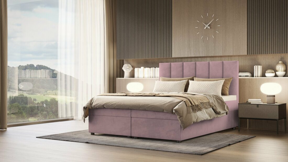 SFAB Kontinentální čalouněná postel VENUS (180x200 cm)