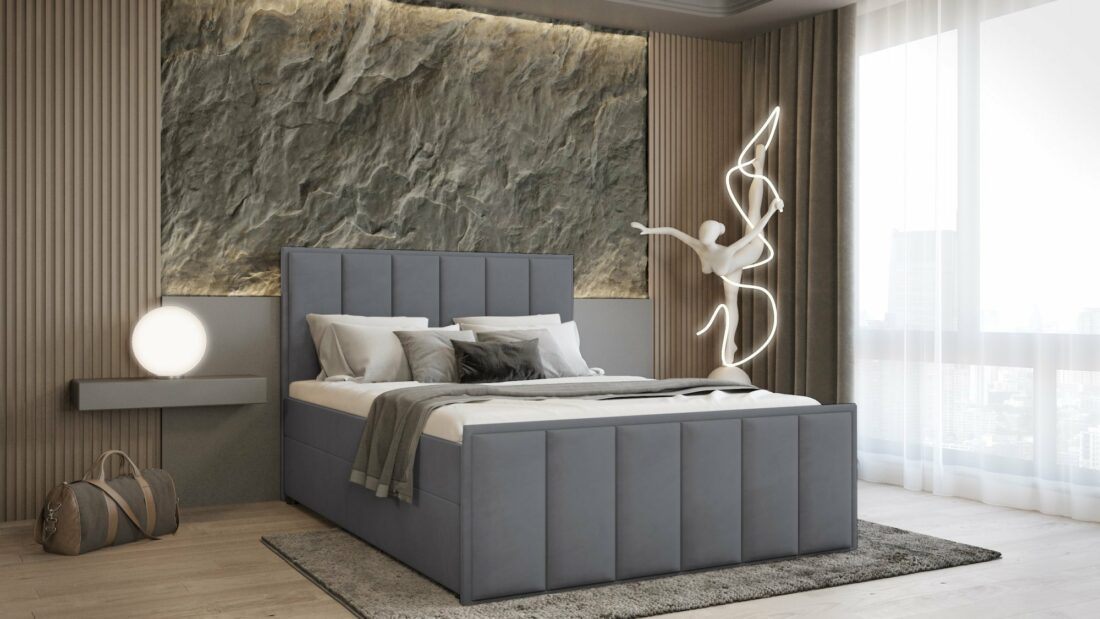 SFAB Kontinentální čalouněná postel VERONA (140x200 cm)