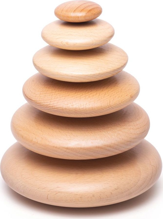 Bigjigs Toys Dřevěná balanční hra - usazování oblázků