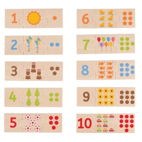 Bigjigs Toys Dřevěné edukativní puzzle - Počítání