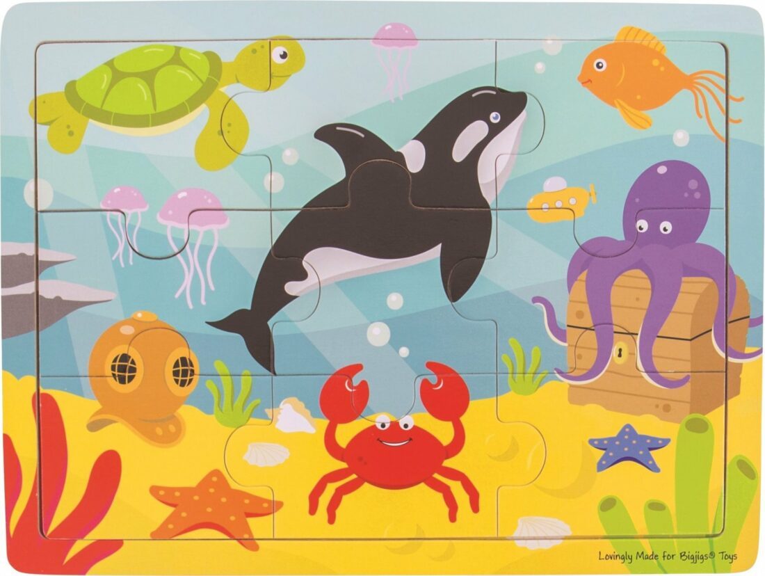 Bigjigs Toys Dřevěné puzzle - Mořský svět
